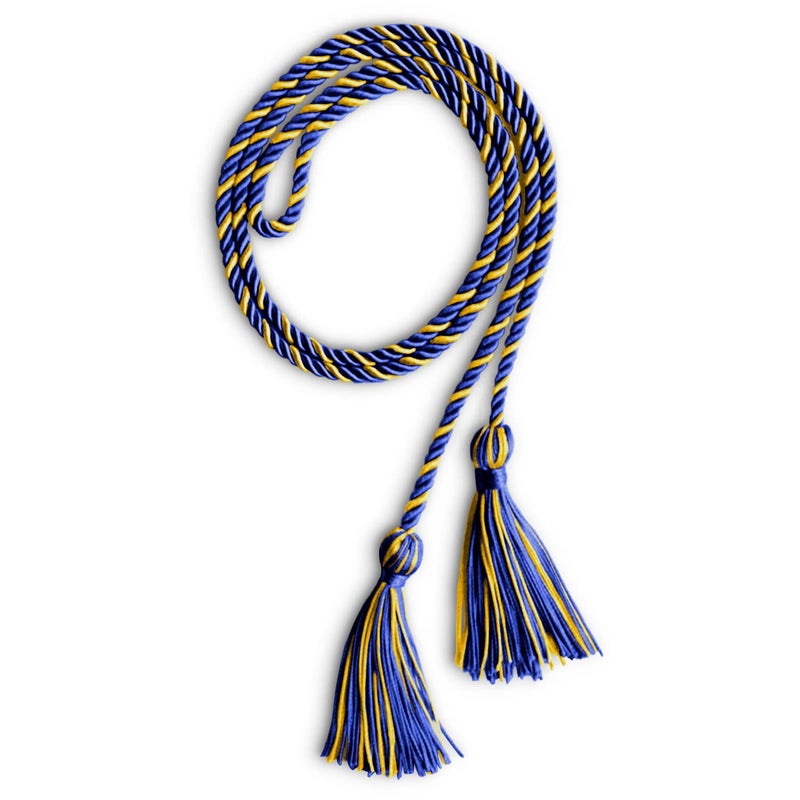 Endea Graduation Single Honor Cord Two-Color (Royal Blue/Gold) - Image 5
